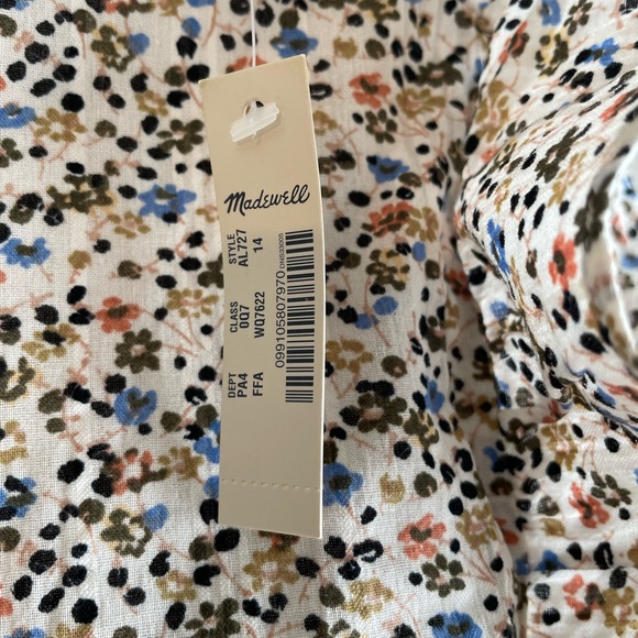 NWT Madewell Ditsy Floral Midi Dress - Picture 10 of 10